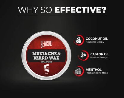 Beardo Beard & Mustache Wax - Extra Strong